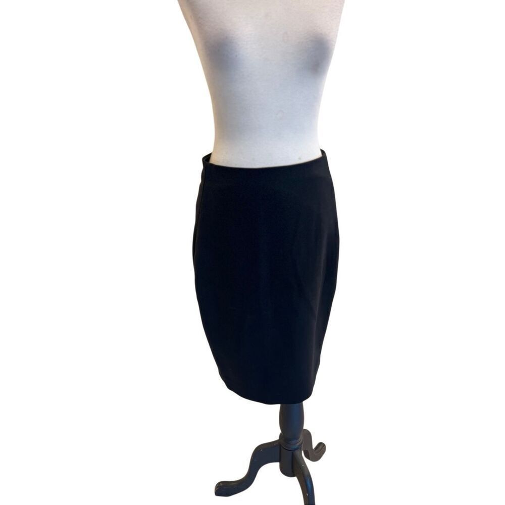 LTD Women's Exposed Back Zip Lined Career Straight Pencil Skirt Black Size 6